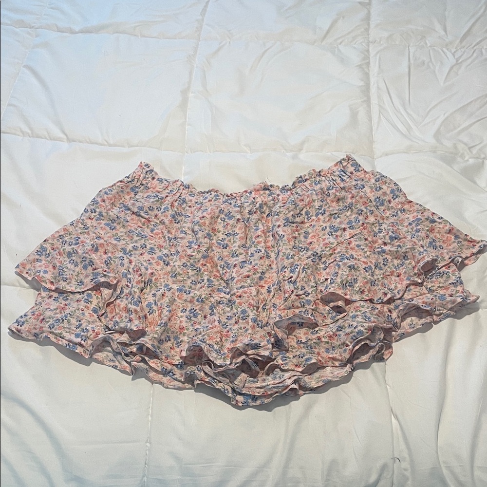 Aeropostale Pink Floral Mini Skirt